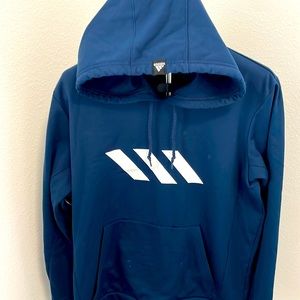 Navy Blue Set Adidas Hoodie and Pants 3 Stripes